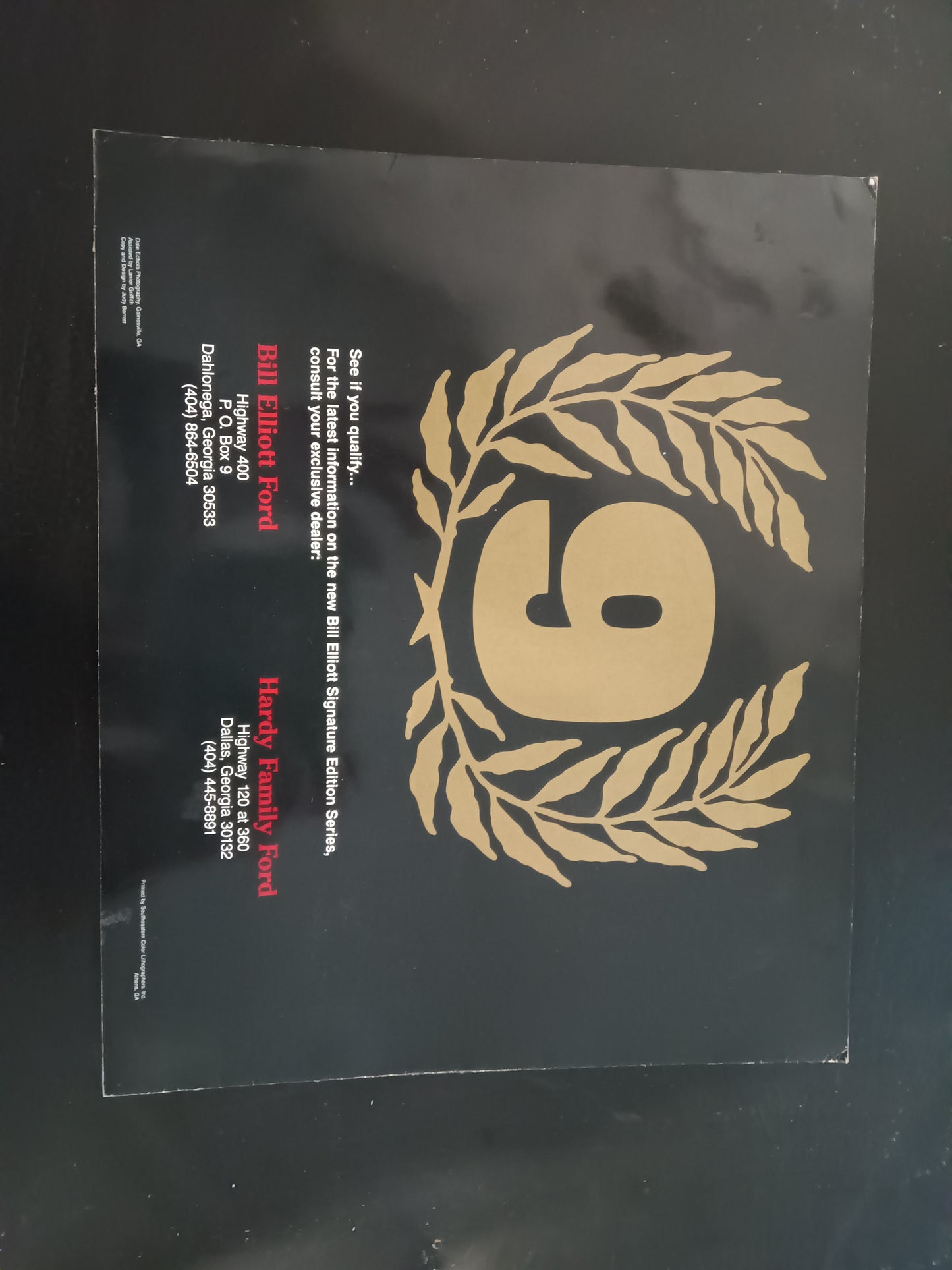 1988 billy Elliot dealership brochure