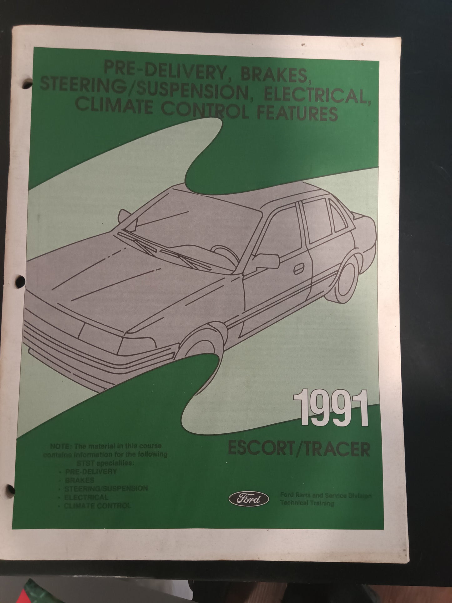 1991 Ford escort and Tracer repair manual