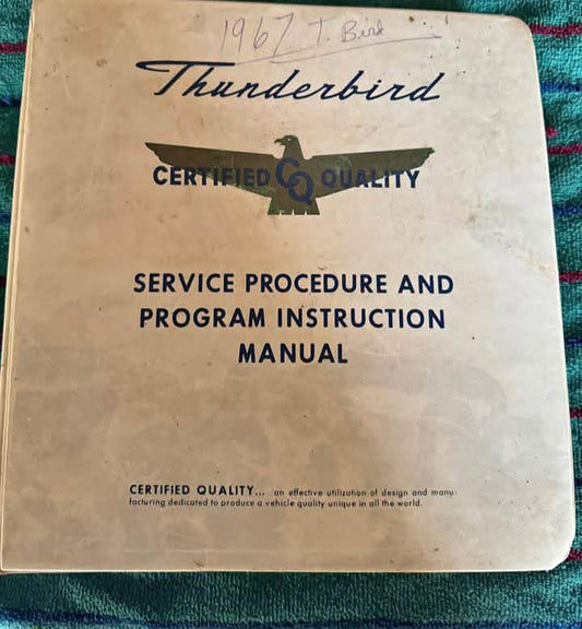 1967 ford Thunderbird service program binder
