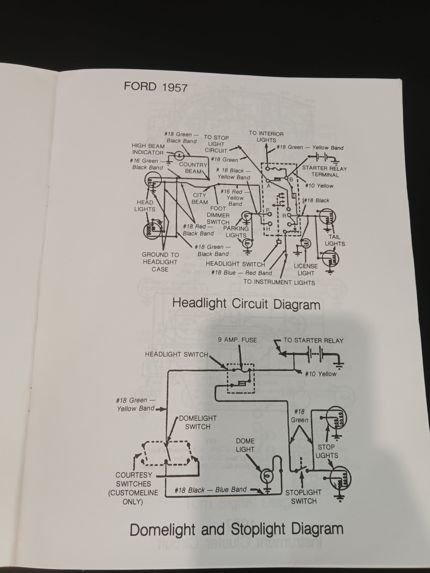 1957 Ford Car and Thunderbird Wiring Diagram Manual
