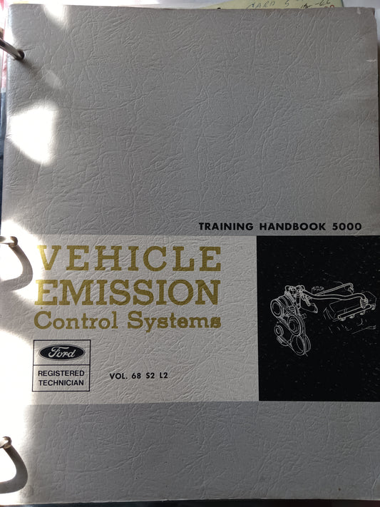 1968 Ford Vehicle Emissions Control System training handbook 5000