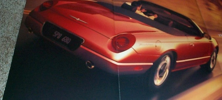 2002 ford Thunderbird fold out poster