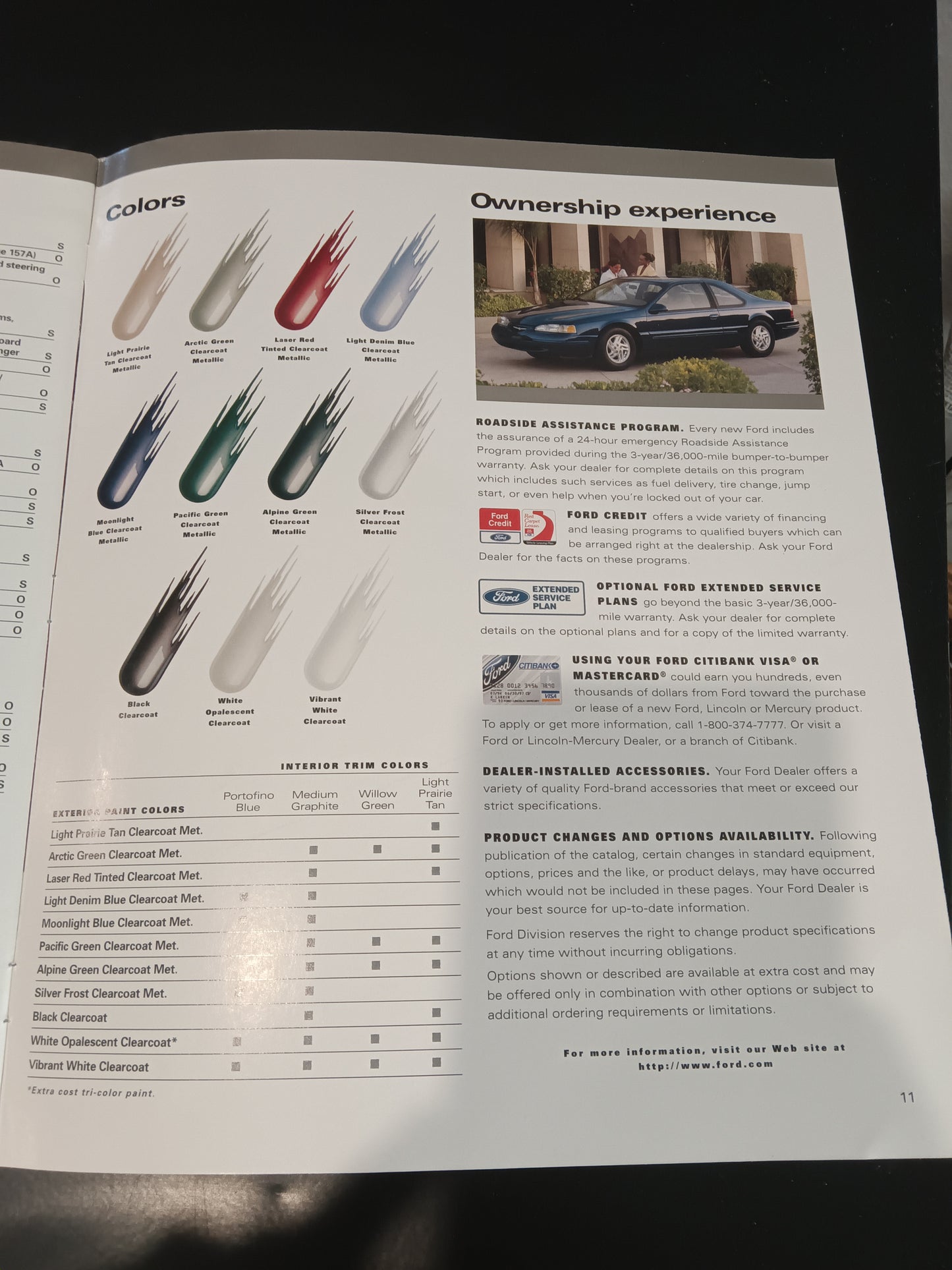 1997 Ford Thunderbird Sales Brochure